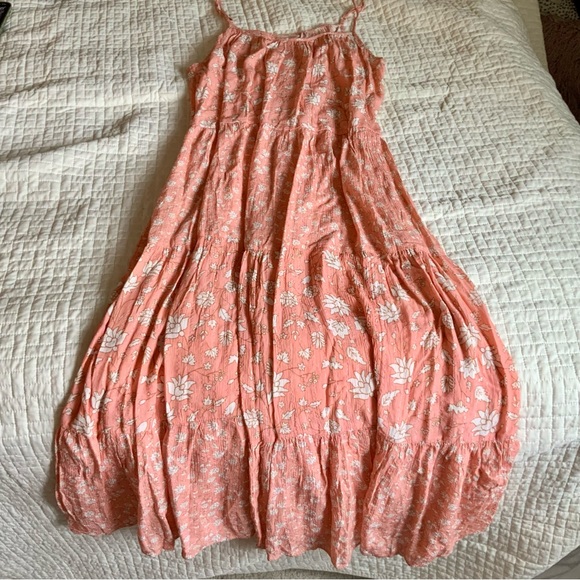 Universal Threads Peachy Pink Floral Maxi Dress L - Picture 2 of 4